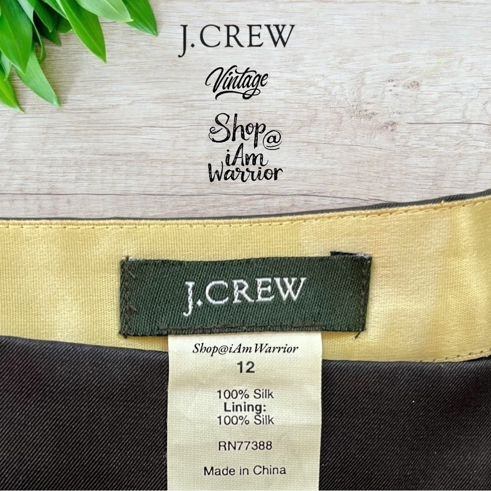 J.Crew RARE vintage equestrian horse & hound print a-line silk skirt *iamwarrior - Picture 12 of 13